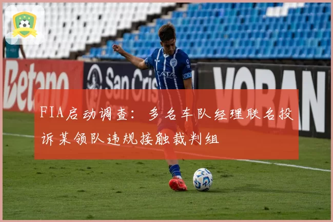 FIA启动调查：多名车队经理联名投诉某领队违规接触裁判组